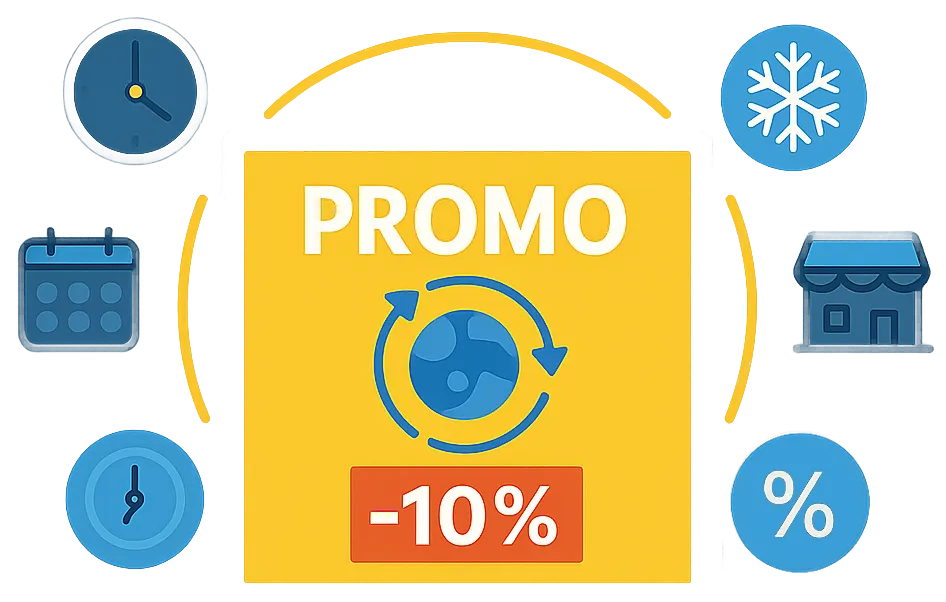 2. Personnaliser les messages selon l’heure, la saison ou le magasin affichage dynamique