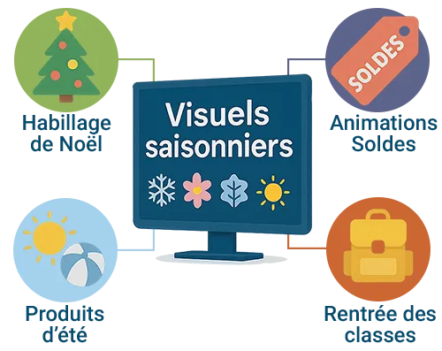 4. Les visuels saisonniers contenus affichage dynamique